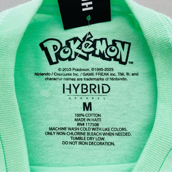 Hot Topic Pokemon Bulbasaur Jumbo Print T-Shirt Medium Mint Green Unisex - Picture 11 of 11